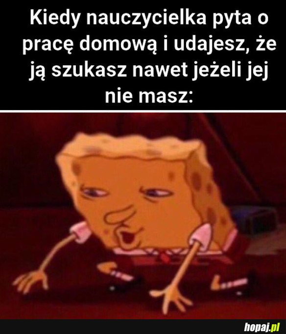 KIEDY NAUCZYCIELKA PYTA O PRACĘ DOMOWĄ