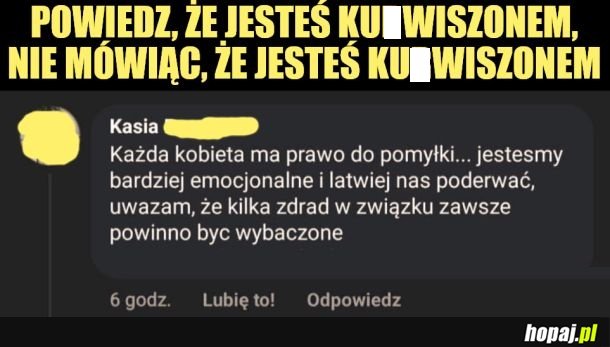 Powiedziała to.