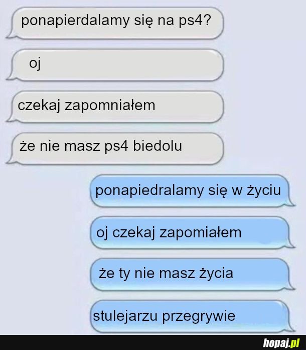 Rozmowa sms bogol biedal