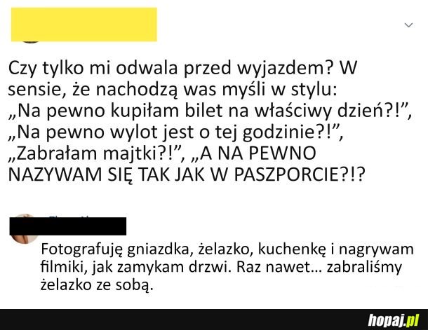 Świrowanie przed wyjazdem