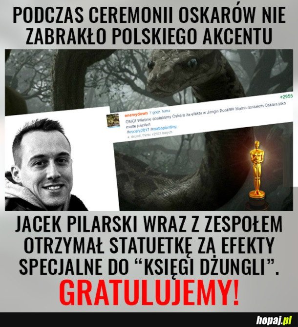 POLSKI AKCENT NA ROZDANIU OSCARÓW!