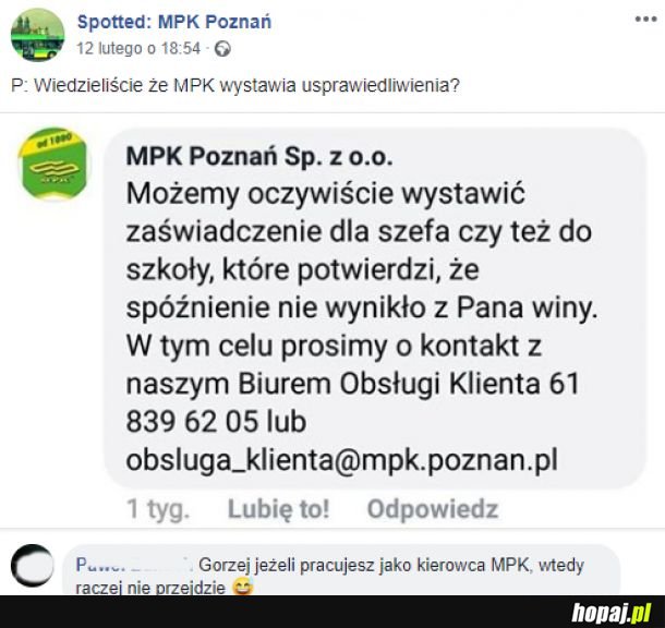 Usprawiedliwienia 