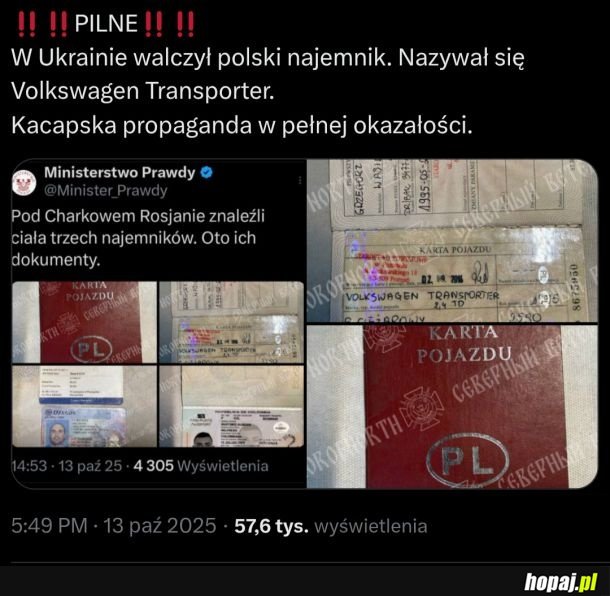 Dobrze, że borewicza nie złapali... xD