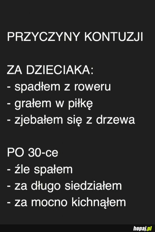 Przyczyny kontuzji