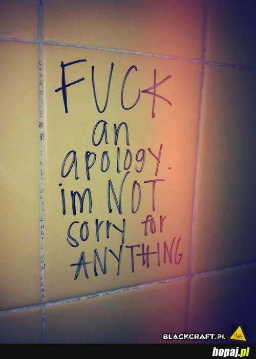 An apology
