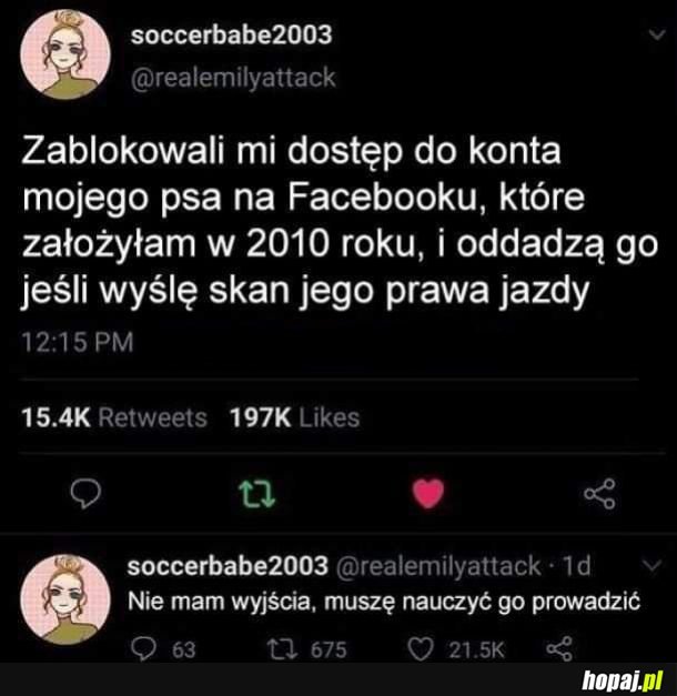 Zablokowany Facebook