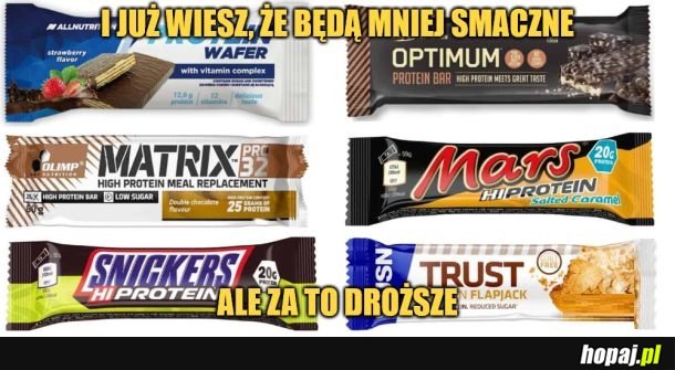 Batoniki proteinowe.