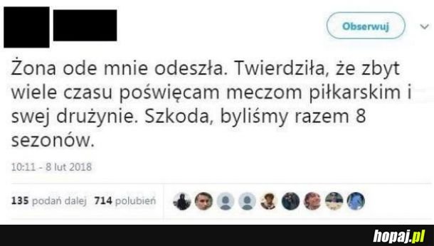 Żona ode mnie odeszła