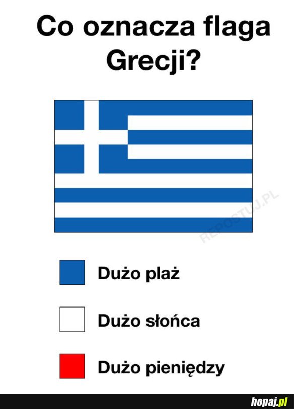 CO OZNACZA FLAGA GRECJI