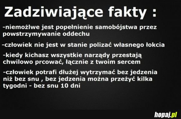 Zadziwiające fakty