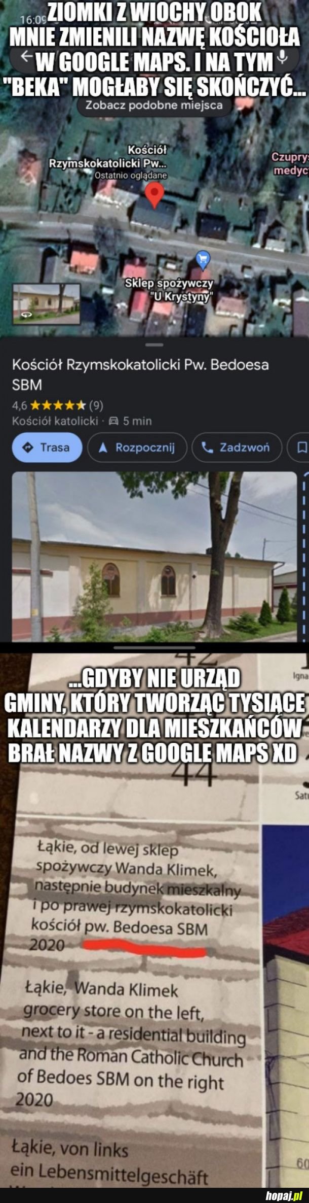 Zmiana nazwy kościoła