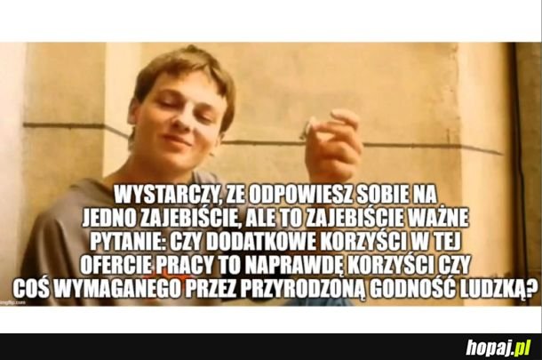 Jedno ważne pytanie