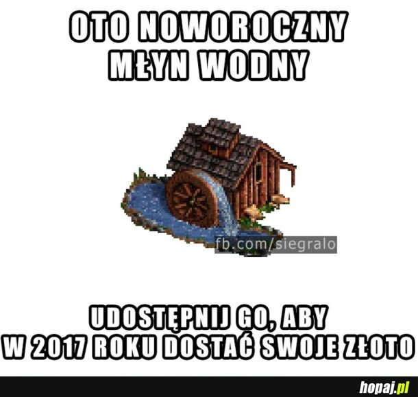 NOWOROCZNY MŁYN WODNY