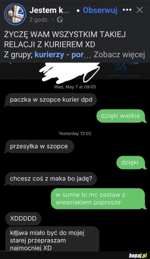 Rozmowa z kurierem