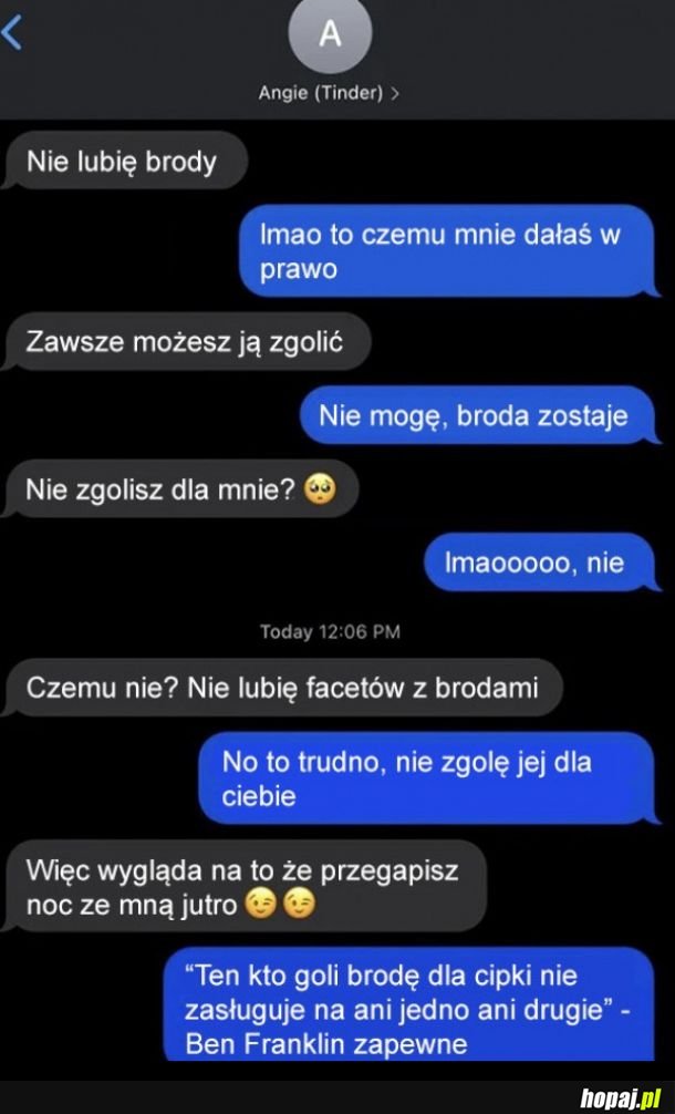 Ta co nie lubi brody