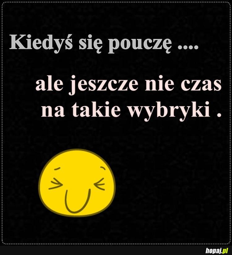 Kiedyś się pouczę