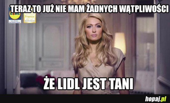 PARIS HILTON REKLAMUJE LIDLA
