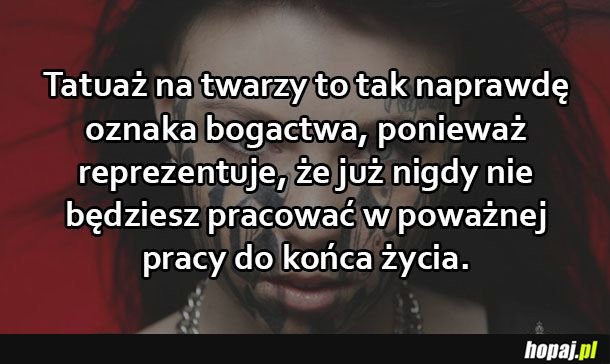 Tatuaż na twarzy