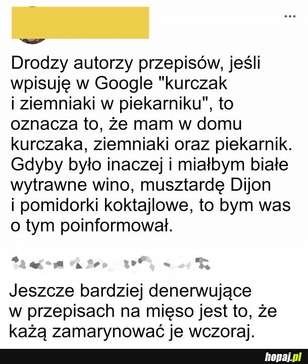 Przepisy w internecie
