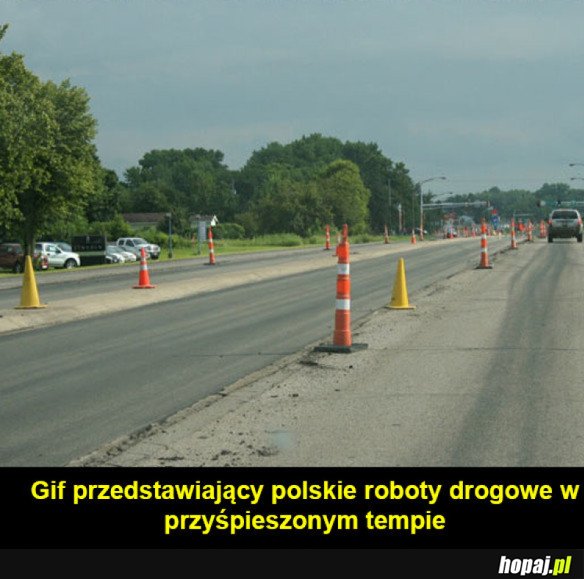 Polskie roboty drogowe na GIFie