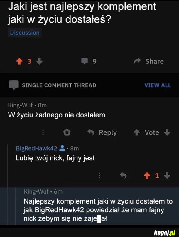 Najlepszy komplement jaki dostałeś