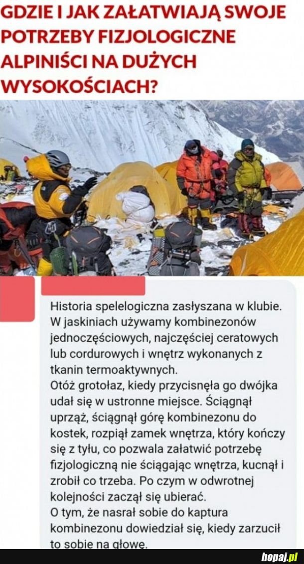 Dlatego nie łażę po dziurach.