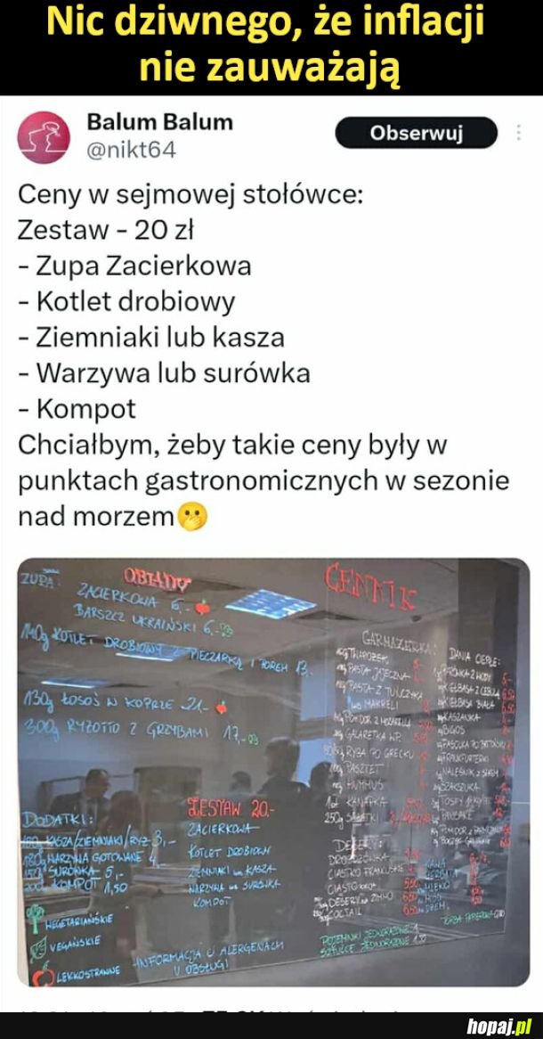Nic dziwnego, że nie zauważają inflacji