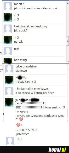 Jak się robi serduszko na FB?