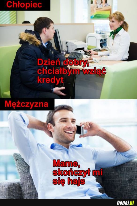 Chłopiec vs mężczyzna