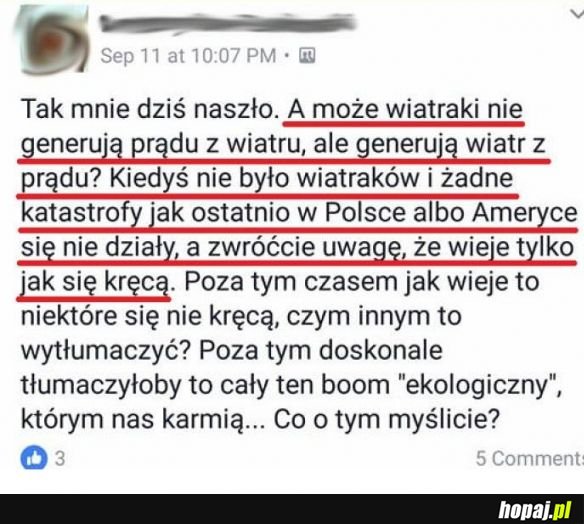 Logika w stylu &quot;płaskoziemców&quot; ...