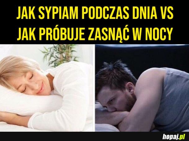 Spanie za dnia jest super