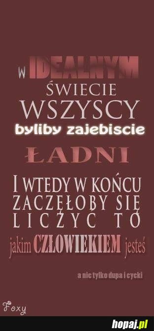 W idealnym świecie...