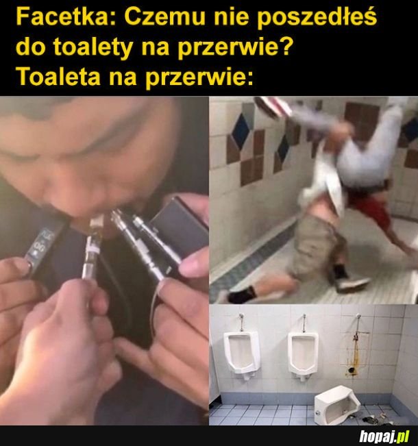 Toaleta na przerwie