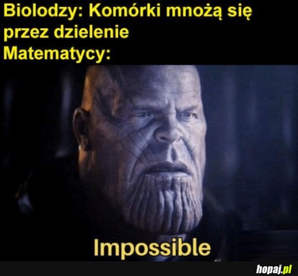 Matma vs Biologia meme
