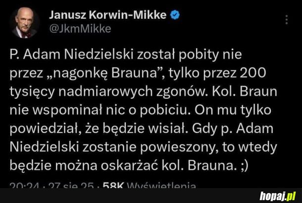 Janusz Korwin-Mikke wyjaśnia