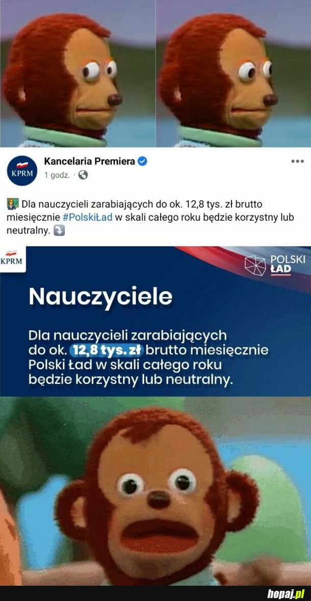 Nauczyciele, 12800. Ktoś z KPRM postanowił wprowadzić element humorystyczny, aby rozwiać wszelkie niepokoje.