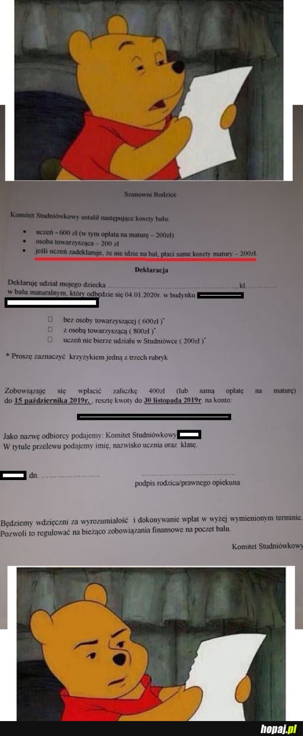  A wy ile płaciliście za maturkę?