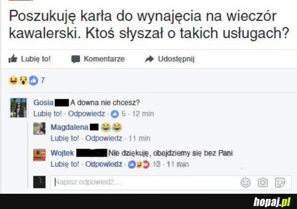 KARZEŁ POSZUKIWANY