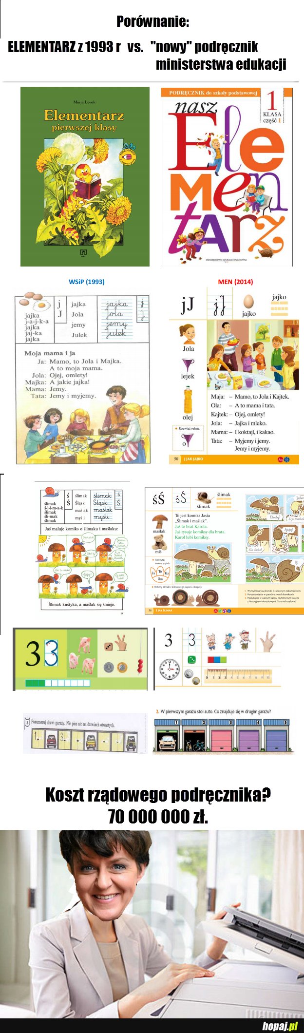 Elementarz z 1993 vs. &quot;nowy&quot; rządowy podręcznik