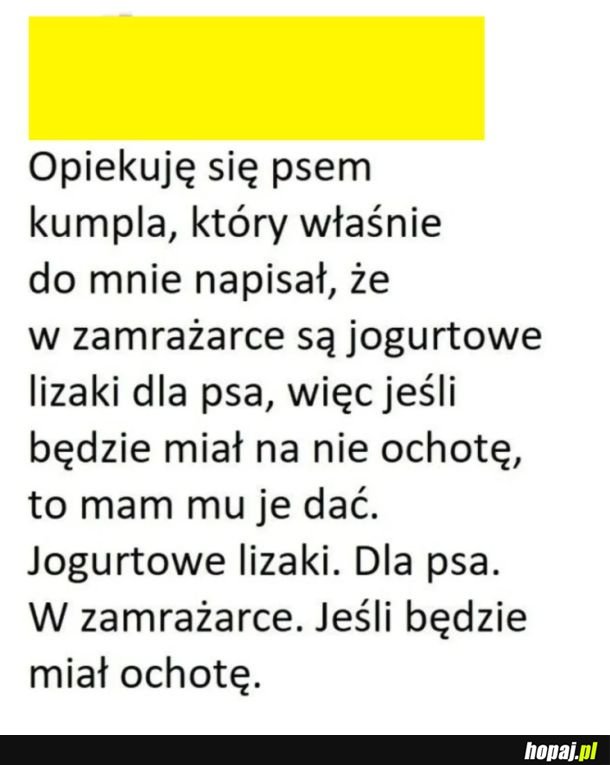 Jogurtowe lizaki dla psa
