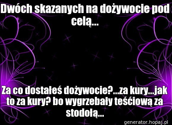 Dwóch skazanych na dożywocie pod celą...