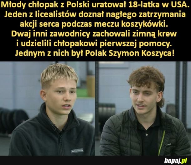 Młody chłopak z Polski uratował 18-latka w USA