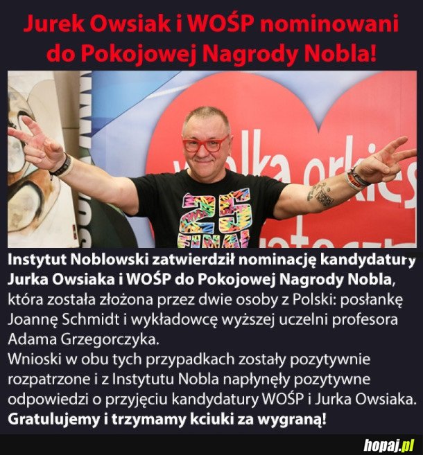 BRAWO JUREK OWSIAK I WOŚP!