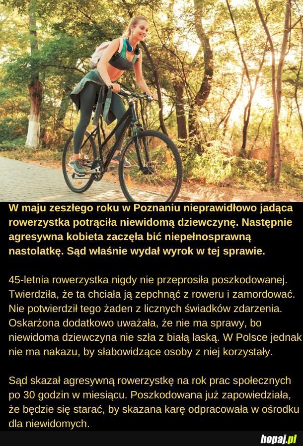 Rowerzystka. 