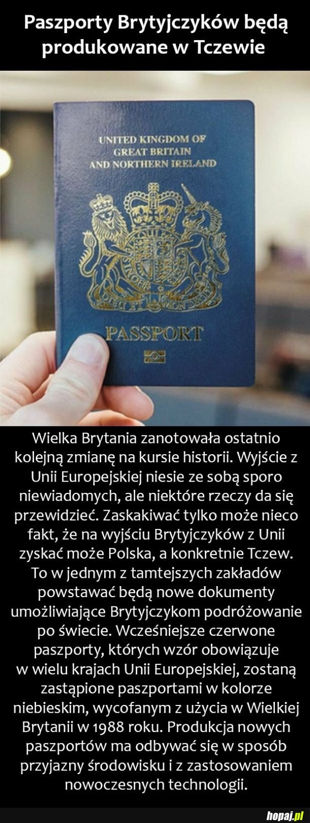 Brytyjskie paszporty z Polski