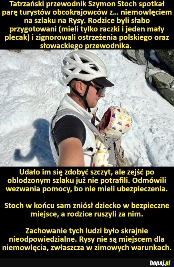 Skrajnie nieodpowiedzialne zachowanie turystów