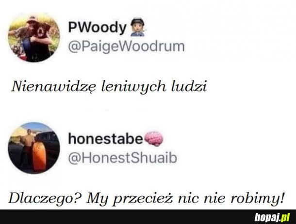 Leniuszek nie robi nic złego! (Dopóki nie musisz robić za niego)