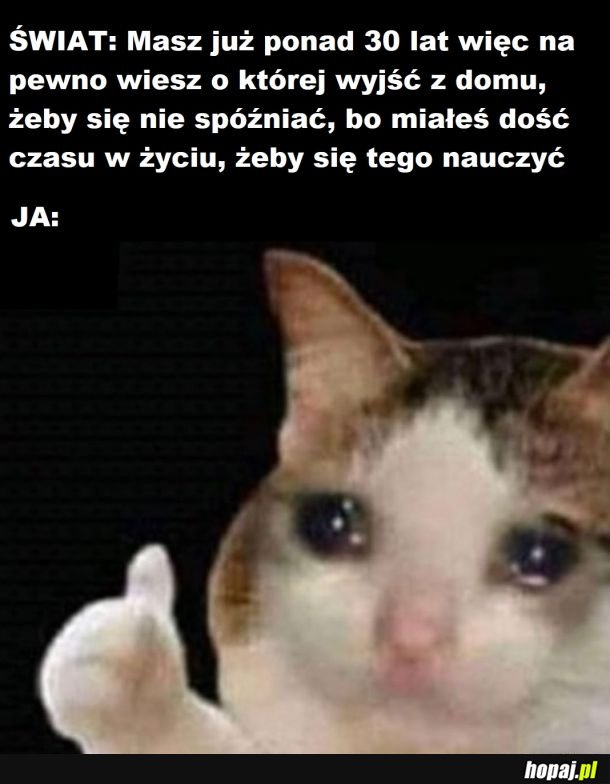 No jasne, że wiem o której wyjść
