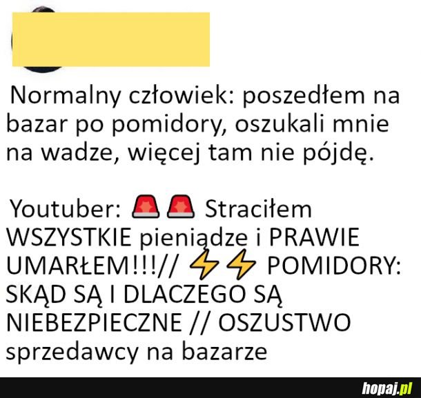 Normalny człowiek i youtuber