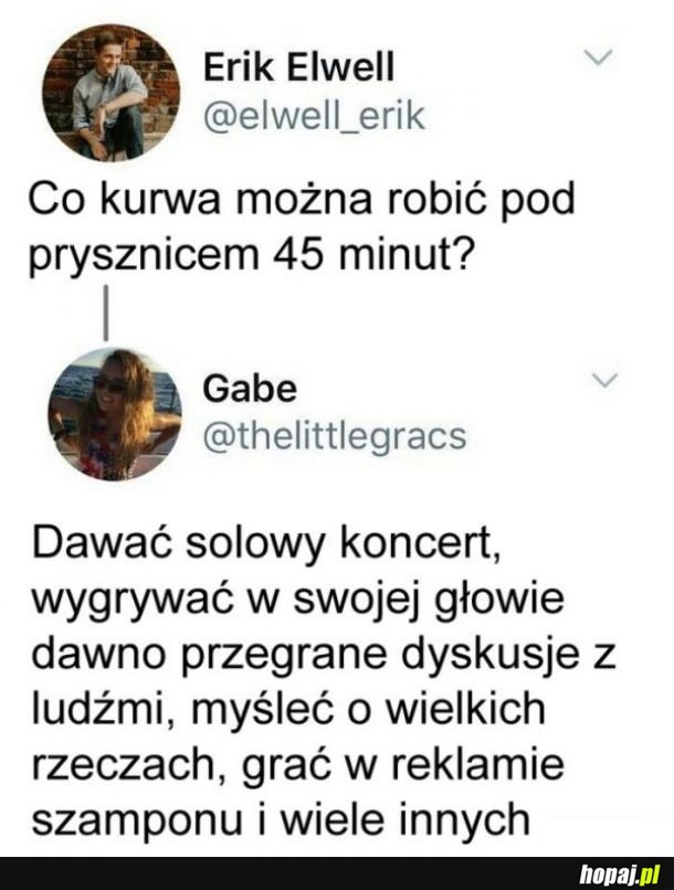Co można robić pod prysznicem